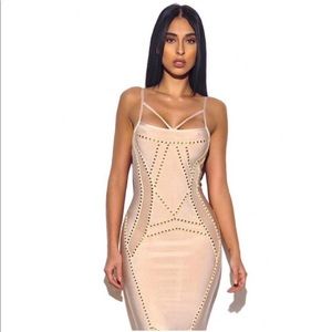 Cream bandage dress